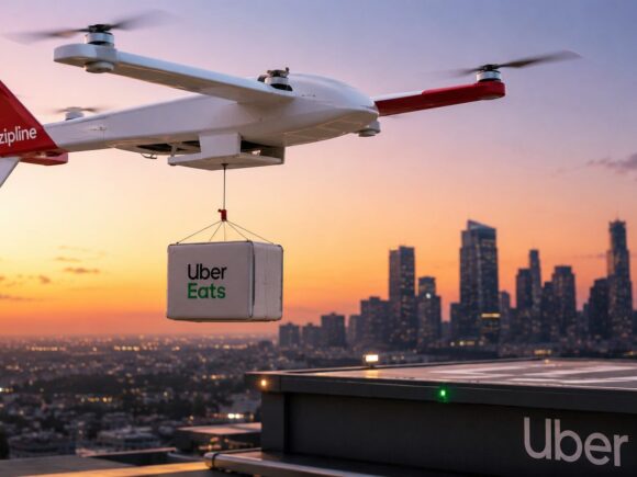 Uber and Zipline have teamed up to introduce drone delivery services for Uber Eats throughout the United States