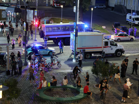 Authorities say a female bomber near a Moscow restaurant kills at least three people and hurts 21 others